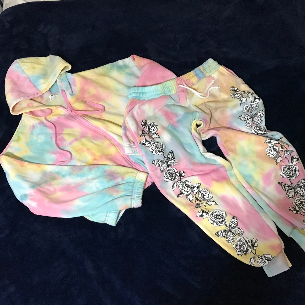 Tie Dye Hoodie Set, girls size 1x